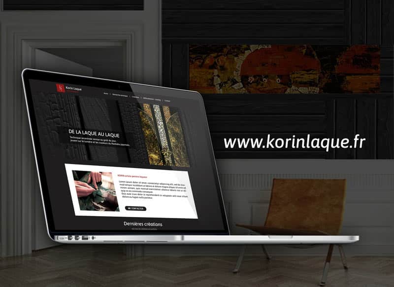 site internet de présentation KORIN LAQUE
