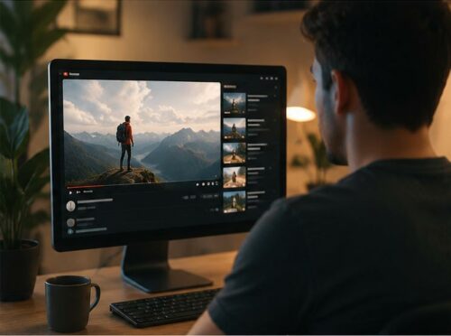 un internaute consulte une vidéo sur la chaîne Youtube